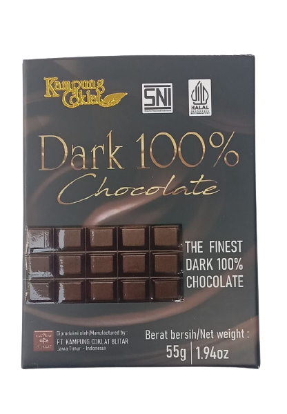 Dark Chocolate 100% Bar 55 gr | Inaexport